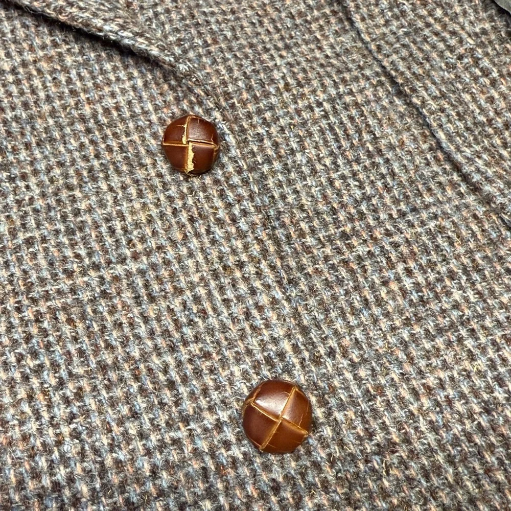Vintage Harris Tweed Men’s 40R Brown‎ Scottish Wool Blazer Sport Coat USA - Picture 8 of 8